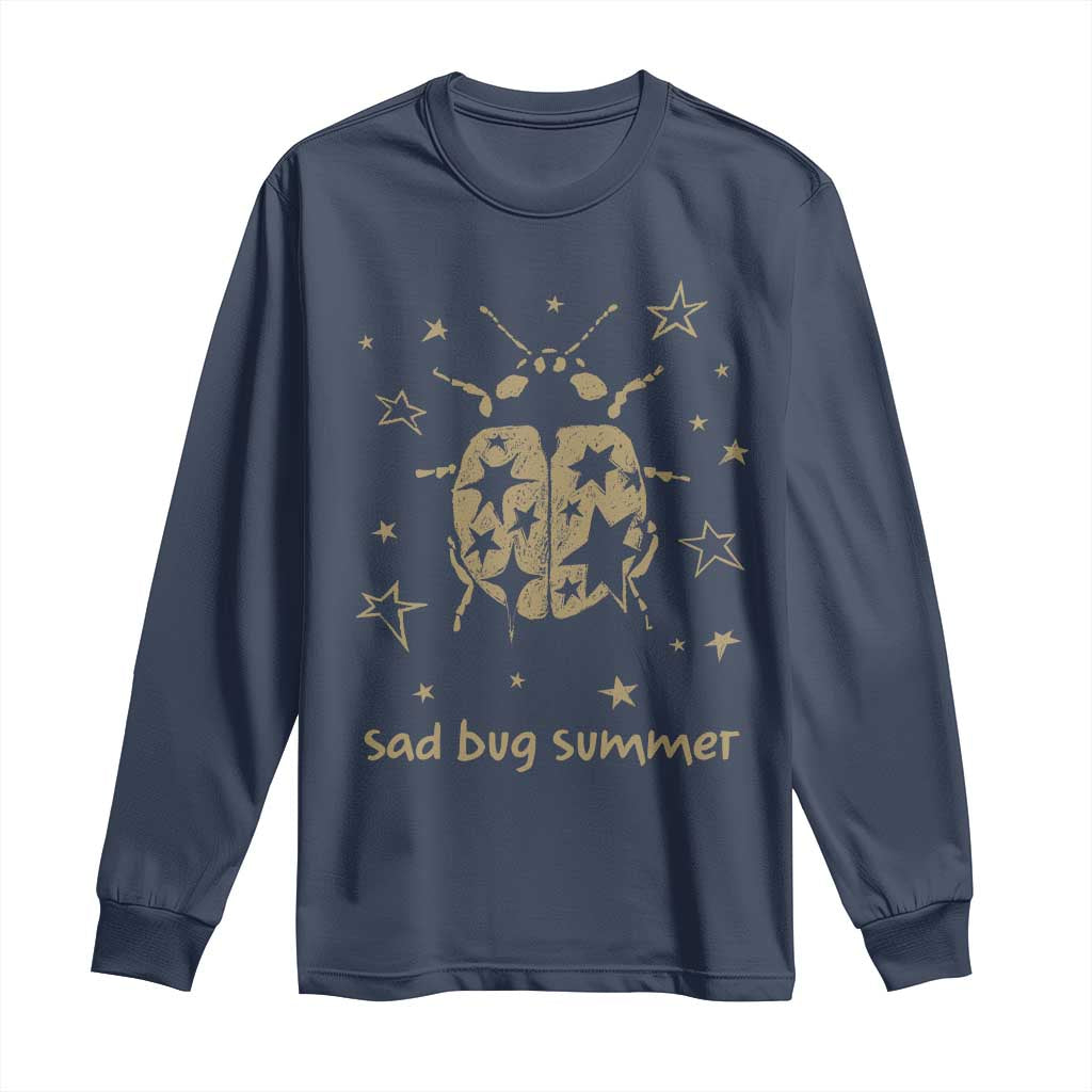 Sad Bug Summer Y2k Ladybug Grunge 2000s Vintage Long Sleeve Shirt Folk Music Bugs Lover