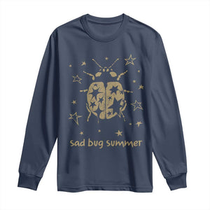 Sad Bug Summer Y2k Ladybug Grunge 2000s Vintage Long Sleeve Shirt Folk Music Bugs Lover