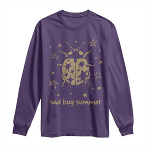 Sad Bug Summer Y2k Ladybug Grunge 2000s Vintage Long Sleeve Shirt Folk Music Bugs Lover
