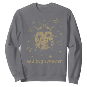 Sad Bug Summer Y2k Ladybug Grunge 2000s Vintage Sweatshirt Folk Music Bugs Lover