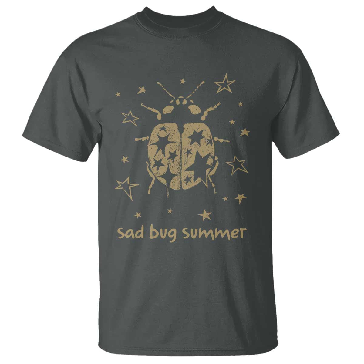 Sad Bug Summer Y2k Ladybug Grunge 2000s Vintage T Shirt Folk Music Bugs Lover
