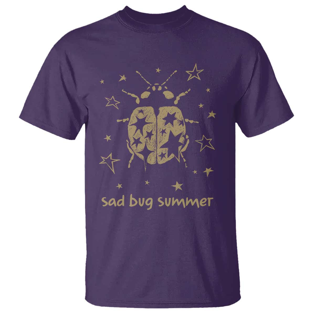 Sad Bug Summer Y2k Ladybug Grunge 2000s Vintage T Shirt Folk Music Bugs Lover