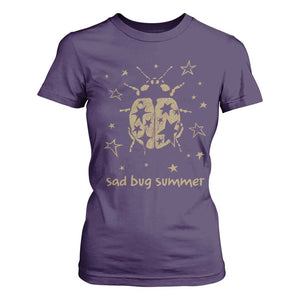 Sad Bug Summer Y2k Ladybug Grunge 2000s Vintage T Shirt For Women Folk Music Bugs Lover