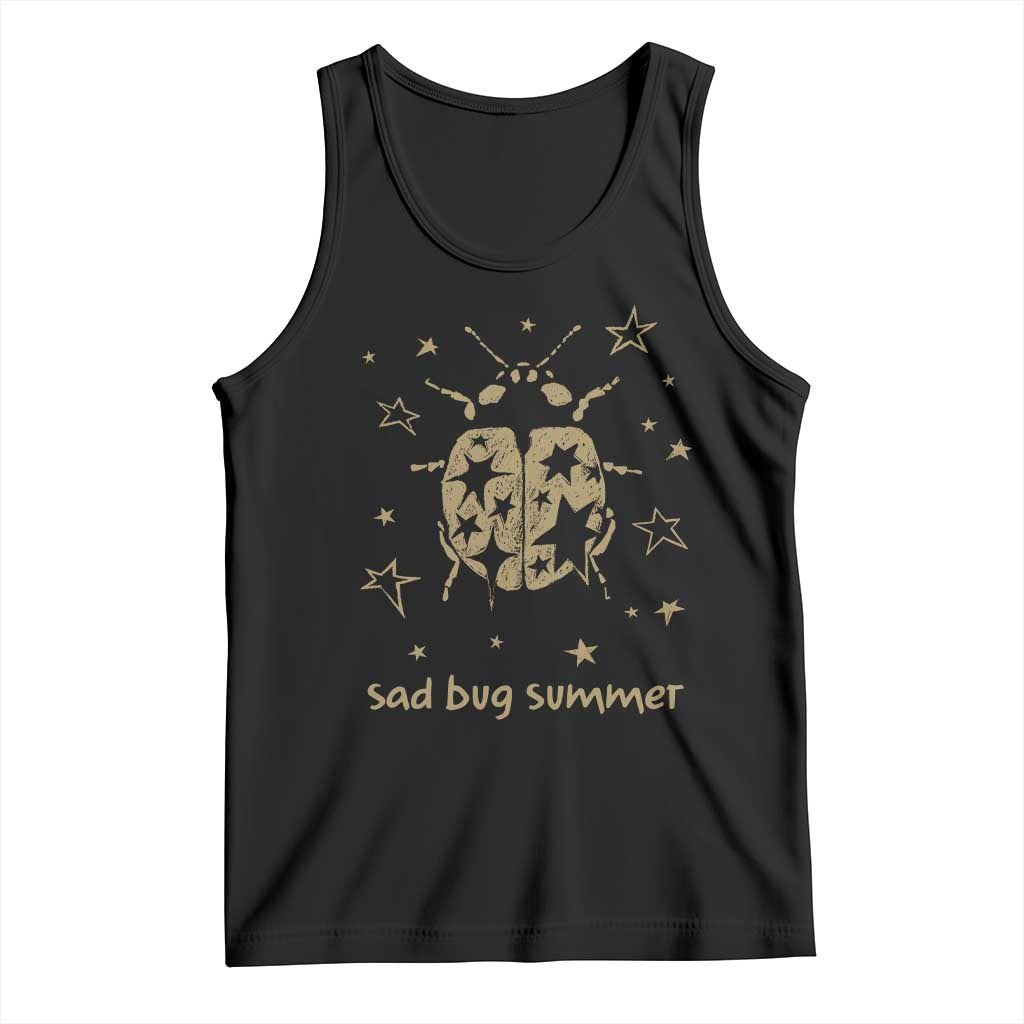 Sad Bug Summer Y2k Ladybug Grunge 2000s Vintage Tank Top Folk Music Bugs Lover TS11 Black Print Your Wear