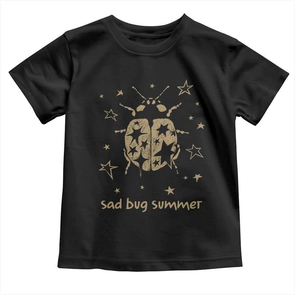 Sad Bug Summer Y2k Ladybug Grunge 2000s Vintage Toddler T Shirt Folk Music Bugs Lover TS11 Black Print Your Wear