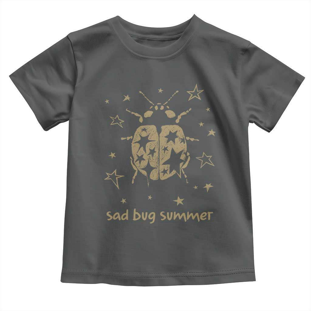 Sad Bug Summer Y2k Ladybug Grunge 2000s Vintage Toddler T Shirt Folk Music Bugs Lover