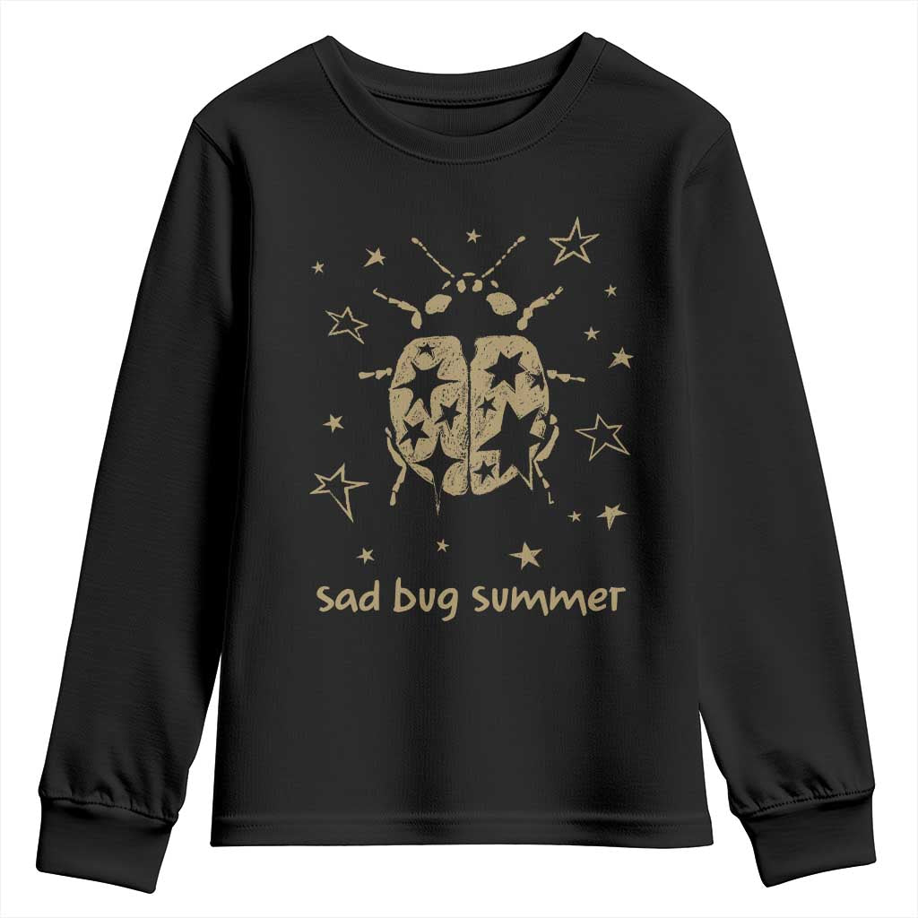 Sad Bug Summer Y2k Ladybug Grunge 2000s Vintage Youth Sweatshirt Folk Music Bugs Lover TS11 Black Print Your Wear