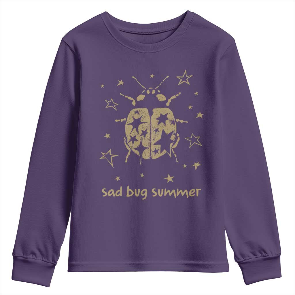 Sad Bug Summer Y2k Ladybug Grunge 2000s Vintage Youth Sweatshirt Folk Music Bugs Lover