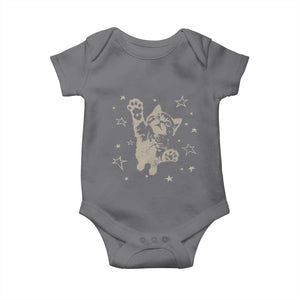 90s Y2k Cat Jumping Stars 2000s Grunge Vintage Graphic Baby Onesie