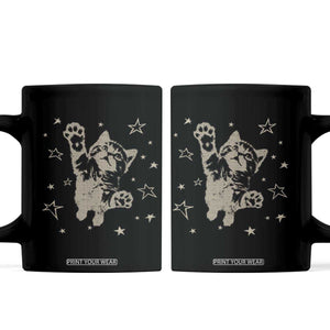 90s Y2k Cat Jumping Stars 2000s Grunge Vintage Graphic Coffee Mug