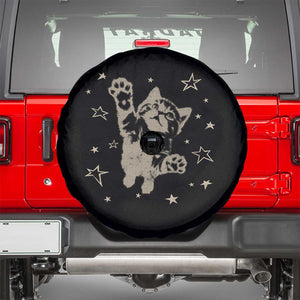 90s Y2k Cat Jumping Stars 2000s Grunge Vintage Graphic Spare Tire Cover