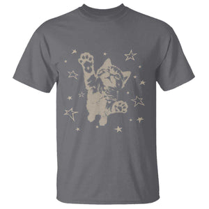 90s Y2k Cat Jumping Stars 2000s Grunge Vintage Graphic T Shirt