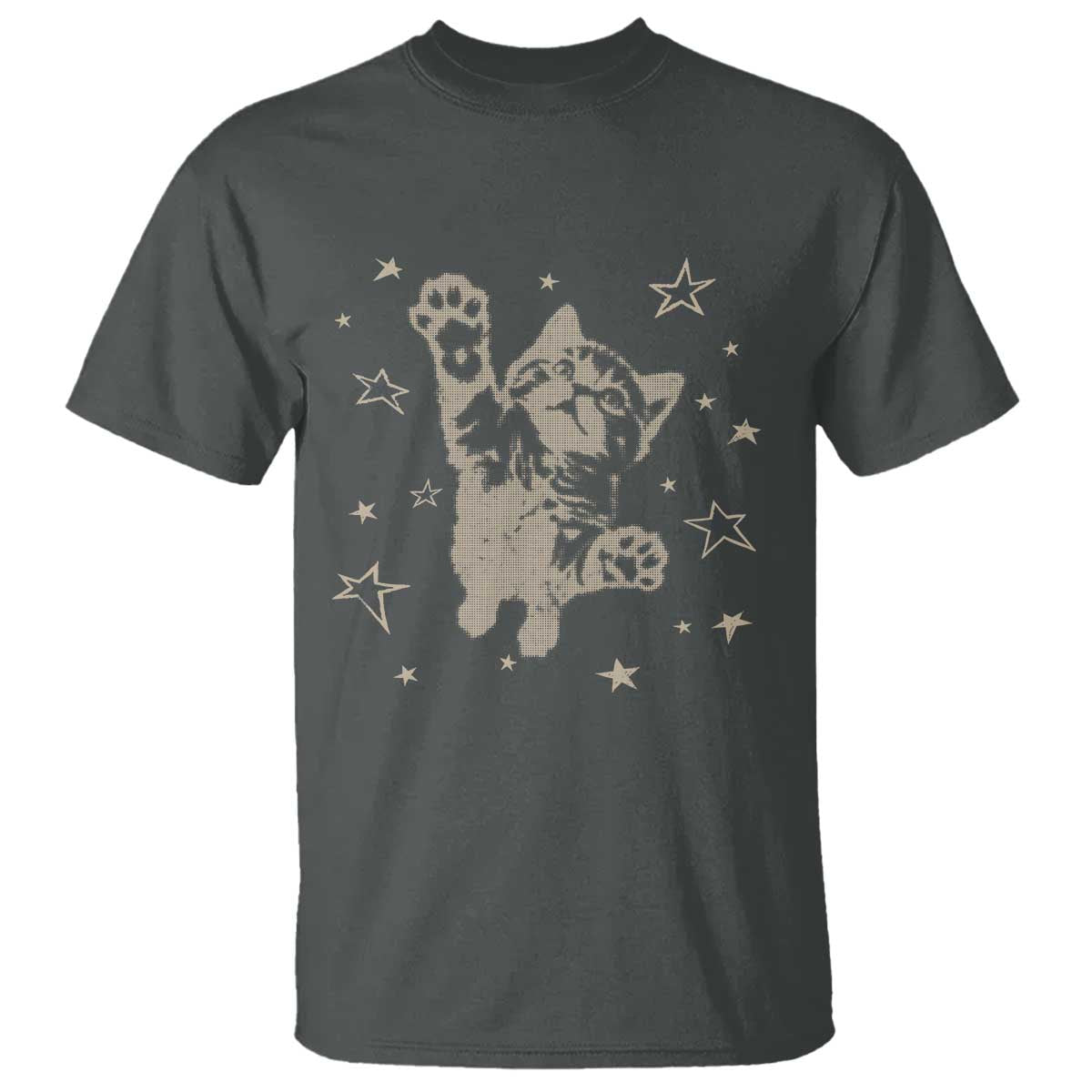 90s Y2k Cat Jumping Stars 2000s Grunge Vintage Graphic T Shirt