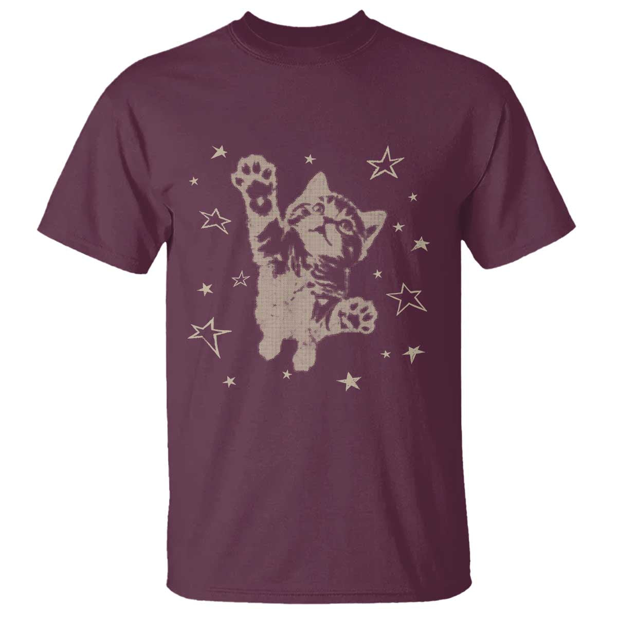 90s Y2k Cat Jumping Stars 2000s Grunge Vintage Graphic T Shirt