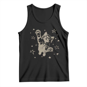90s Y2k Cat Jumping Stars 2000s Grunge Vintage Graphic Tank Top