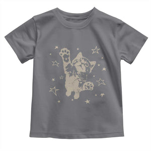 90s Y2k Cat Jumping Stars 2000s Grunge Vintage Graphic Toddler T Shirt