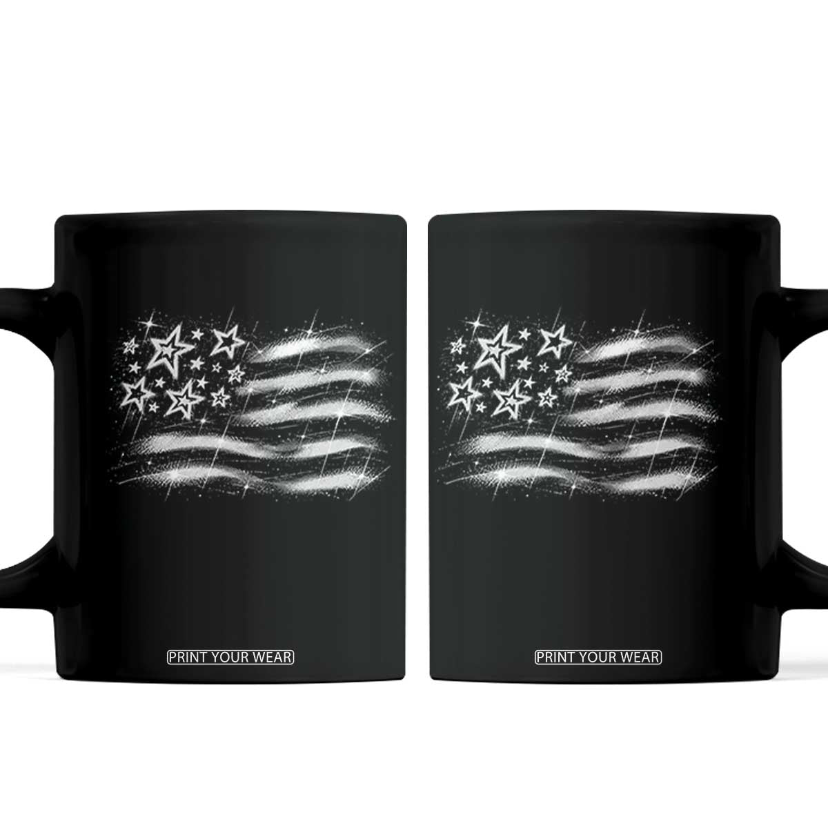 Y2k American Flag 90s 2000s Grunge Vintage Graphic Coffee Mug TS11 Black Print Your Wear