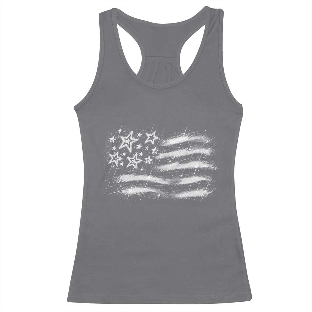Y2k American Flag 90s 2000s Grunge Vintage Graphic Racerback Tank Top