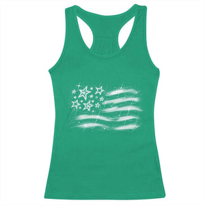 Y2k American Flag 90s 2000s Grunge Vintage Graphic Racerback Tank Top