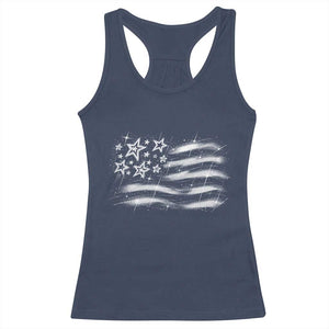 Y2k American Flag 90s 2000s Grunge Vintage Graphic Racerback Tank Top
