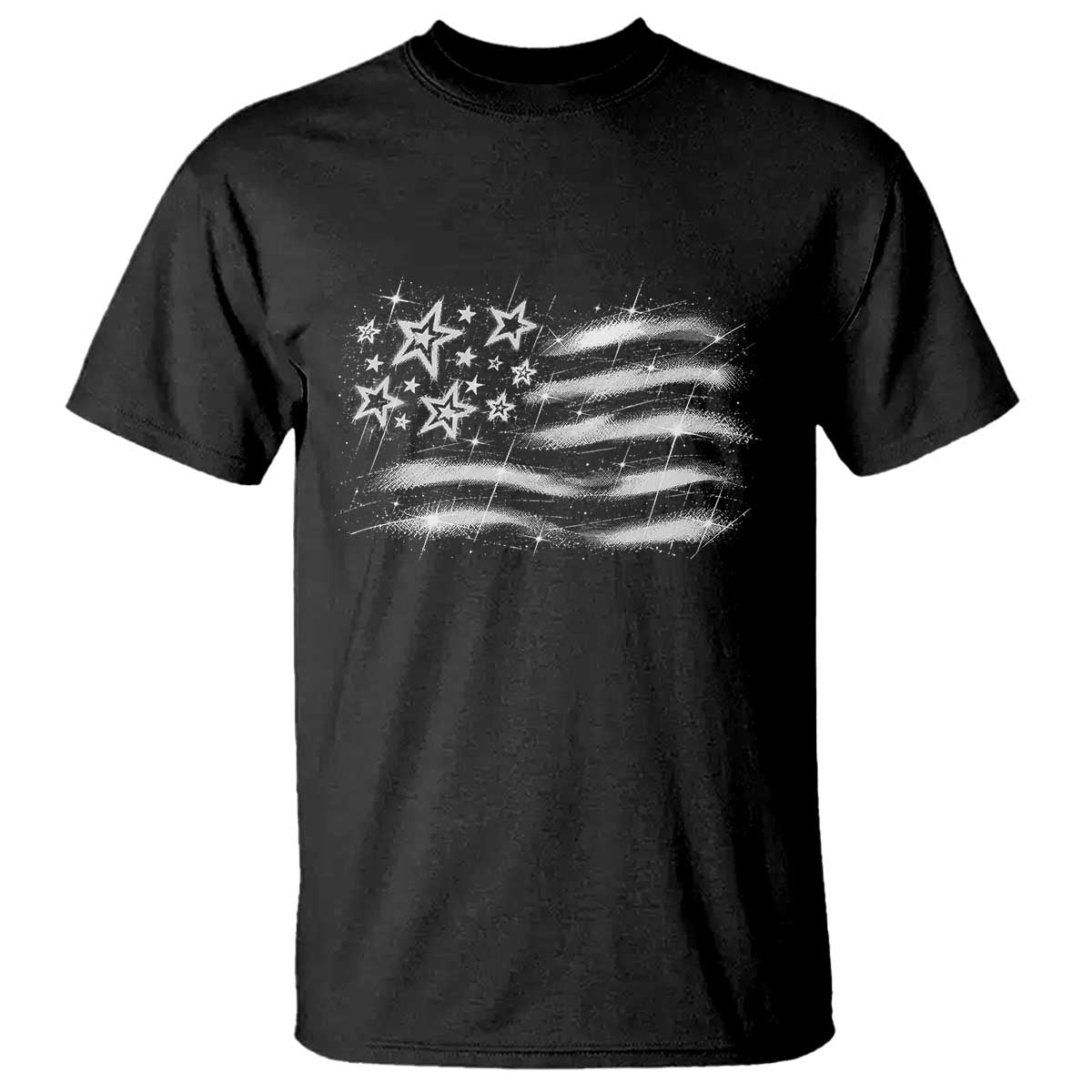 Y2k American Flag 90s 2000s Grunge Vintage Graphic T Shirt TS11 Black Print Your Wear