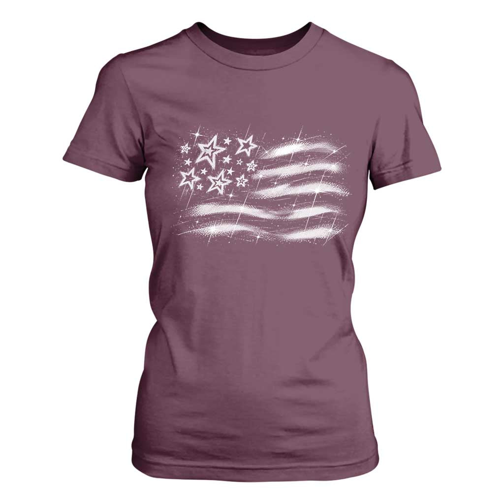Y2k American Flag 90s 2000s Grunge Vintage Graphic T Shirt For Women