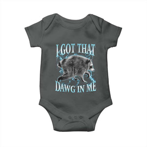 Funny Jimothy The Raccoon Baby Onesie I Got That Dawg In Me Bootleg Art