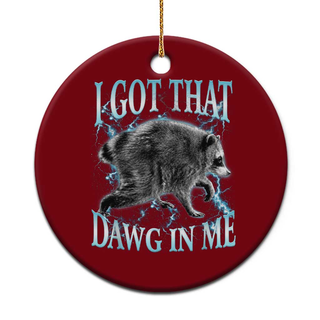 Funny Jimothy The Raccoon Ceramic Ornament I Got That Dawg In Me Bootleg Art TS11 1pc Red Print Your Wear