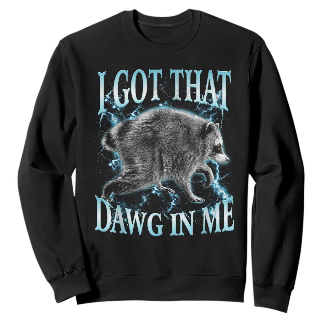 Funny Jimothy The Raccoon Sweatshirt I Got That Dawg In Me Bootleg Art TS11 Black Print Your Wear