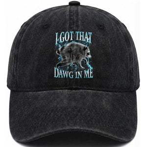 Funny Jimothy The Raccoon Washed Cotton Baseball Cap I Got That Dawg In Me Bootleg Art