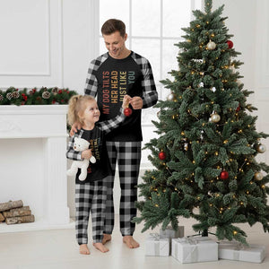 My Dog Tilts Her Head Just Like You Plaid Pajama Set Funny Dog Lover