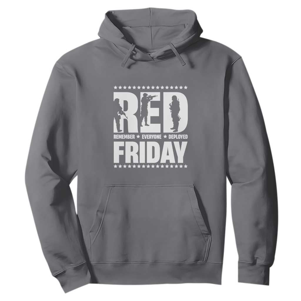 Red Friday Hoodie RED Remember Everyone Deployed Military Star TS11 Charcoal Print Your Wear