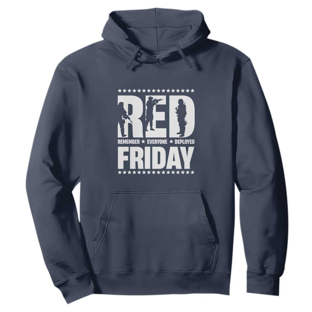 Red Friday Hoodie RED Remember Everyone Deployed Military Star TS11 Navy Print Your Wear