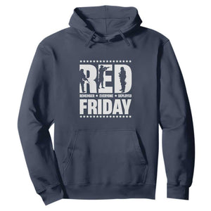 Red Friday Hoodie RED Remember Everyone Deployed Military Star TS11 Navy Print Your Wear