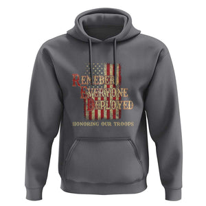Red Friday Hoodie RED Remember Everyone Deployed Honoring Our Troops Military Vintage USA Flag TS11 Charcoal Print Your Wear