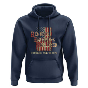 Red Friday Hoodie RED Remember Everyone Deployed Honoring Our Troops Military Vintage USA Flag TS11 Navy Print Your Wear