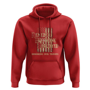 Red Friday Hoodie RED Remember Everyone Deployed Honoring Our Troops Military Vintage USA Flag TS11 Red Print Your Wear
