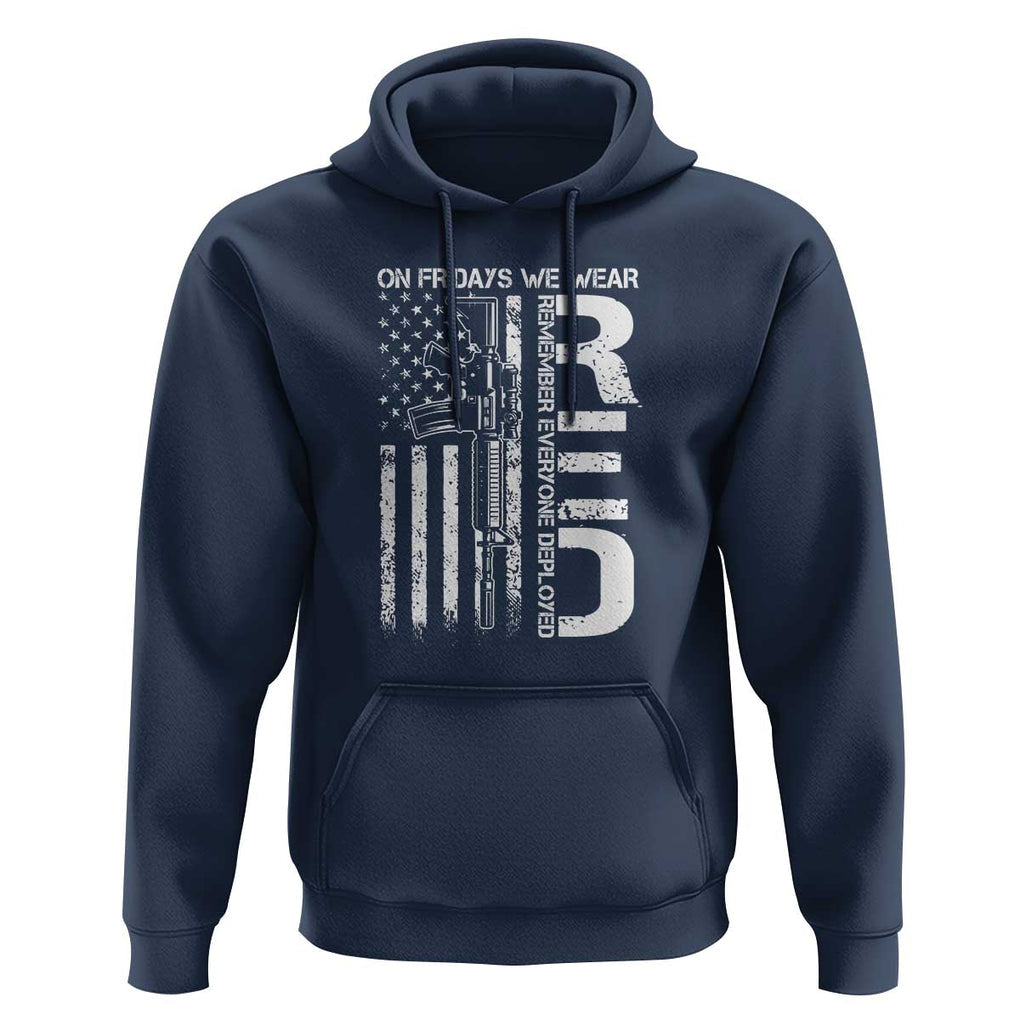 RED Friday Hoodie On Friday We Wear Red Vintage American Flag Military Gun TS11 Navy Print Your Wear
