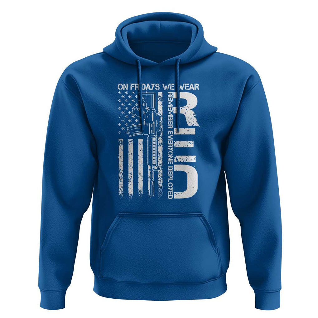 RED Friday Hoodie On Friday We Wear Red Vintage American Flag Military Gun TS11 Royal Blue Print Your Wear
