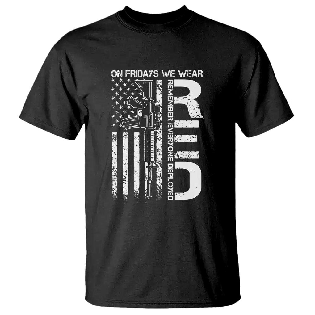 RED Friday T Shirt On Friday We Wear Red Vintage American Flag Military Gun TS11 Black Print Your Wear