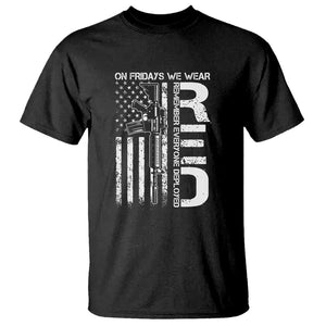 RED Friday T Shirt On Friday We Wear Red Vintage American Flag Military Gun TS11 Black Print Your Wear