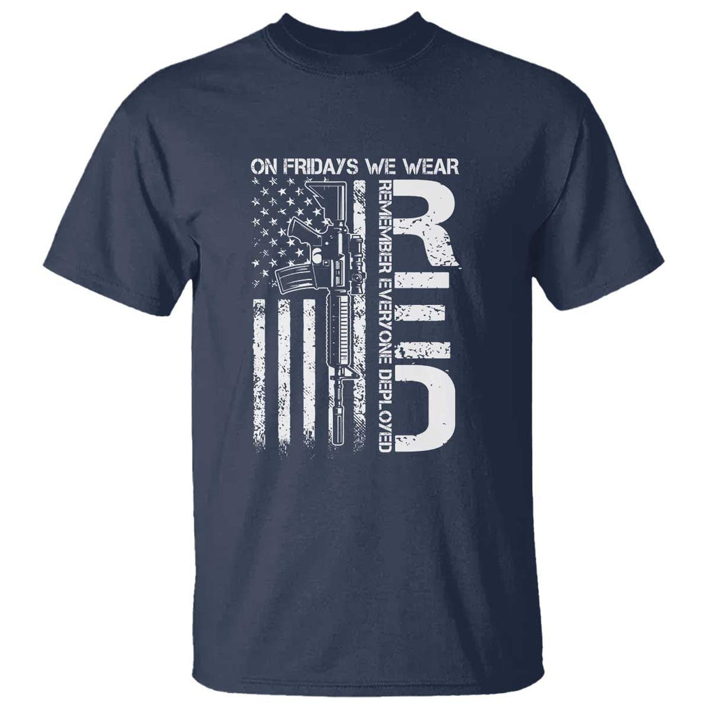 RED Friday T Shirt On Friday We Wear Red Vintage American Flag Military Gun TS11 Navy Print Your Wear