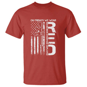 RED Friday T Shirt On Friday We Wear Red Vintage American Flag Military Gun TS11 Red Print Your Wear