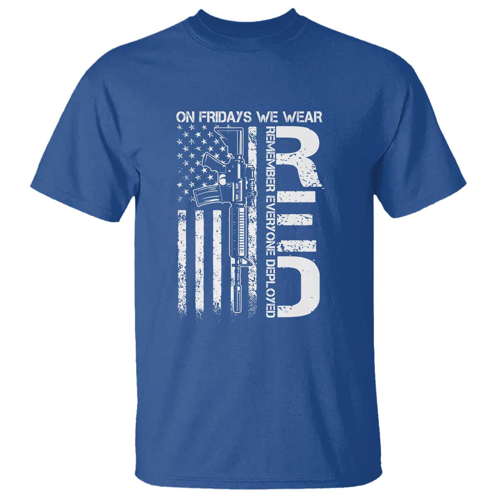 RED Friday T Shirt On Friday We Wear Red Vintage American Flag Military Gun TS11 Royal Blue Print Your Wear