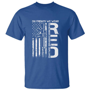 RED Friday T Shirt On Friday We Wear Red Vintage American Flag Military Gun TS11 Royal Blue Print Your Wear