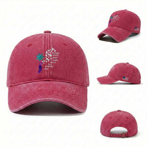 Suicide Prevention Awareness Washed Cotton Baseball Cap Through Every Dark Night There Is A Brighter Day Semicolon Sun Feathers