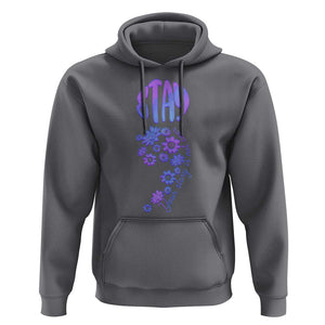 Suicide Prevention Awareness Hoodie Stay Your Story Is Not Over Semicolon Flower TS11 Charcoal Print Your Wear