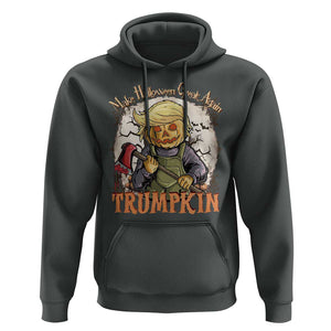 Funny Trump Hoodie Make Halloween Great Again Trumpkin TS11 Dark Heather Print Your Wear