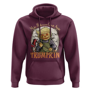 Funny Trump Hoodie Make Halloween Great Again Trumpkin TS11 Maroon Print Your Wear