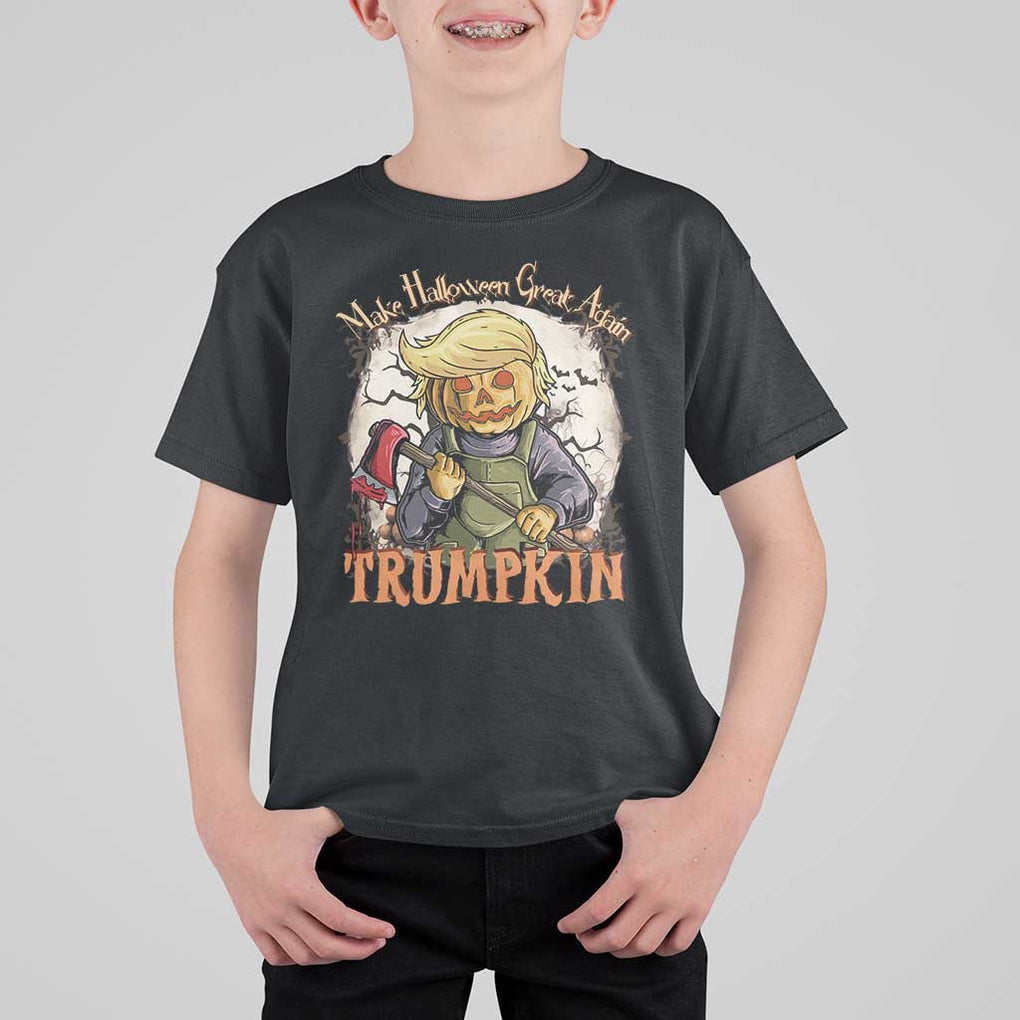 Funny Trump T Shirt For Kid Make Halloween Great Again Trumpkin TS11 Black Print Your Wear